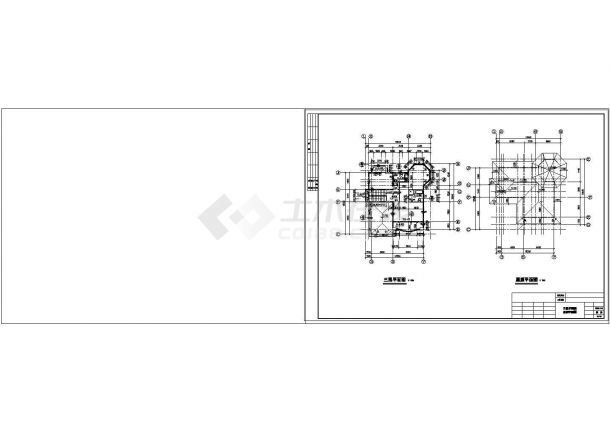 水岸豪门钻石C型别墅cad建筑设计施工图-图二