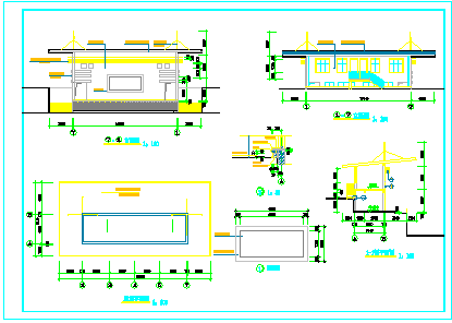 某操场主席台CAD设计图纸含效果图纸-图二