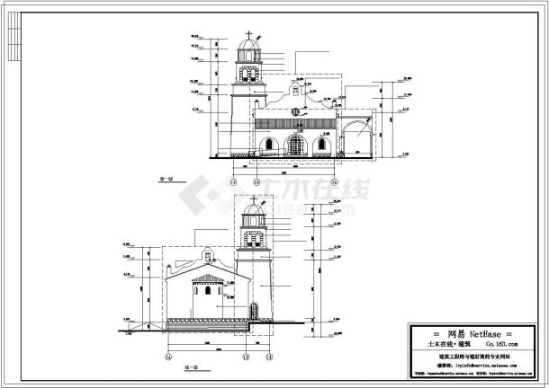 英伦风情的教堂建筑设计施工图纸-图二