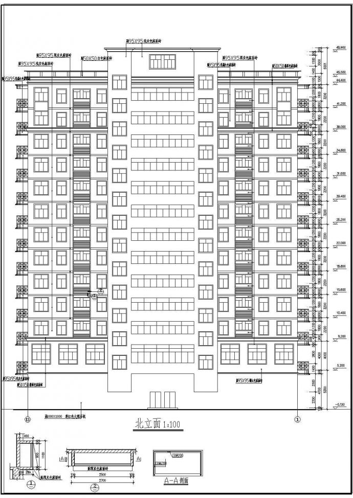 商业综合楼 CAD建筑设计施工图_图1