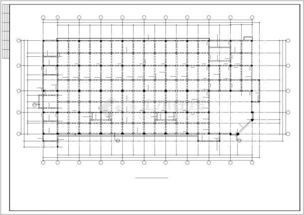 2677.9平米三层框架办公楼结构施工cad图，共二十八张-图一