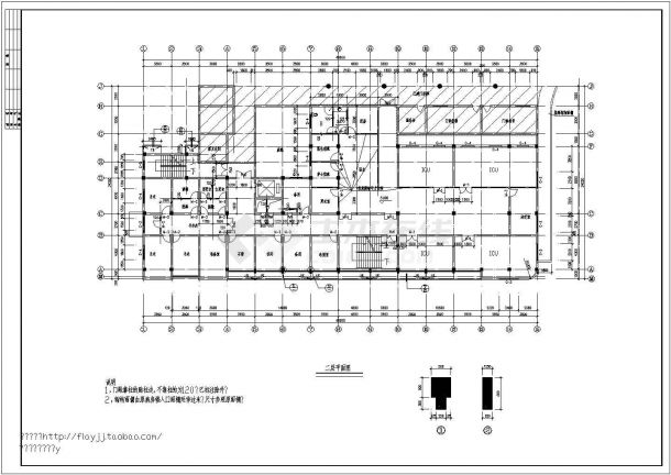 门诊：长49.5米 宽24.25米 5层4770平米综合医院诊楼建施设计图（含设计说明）-图二