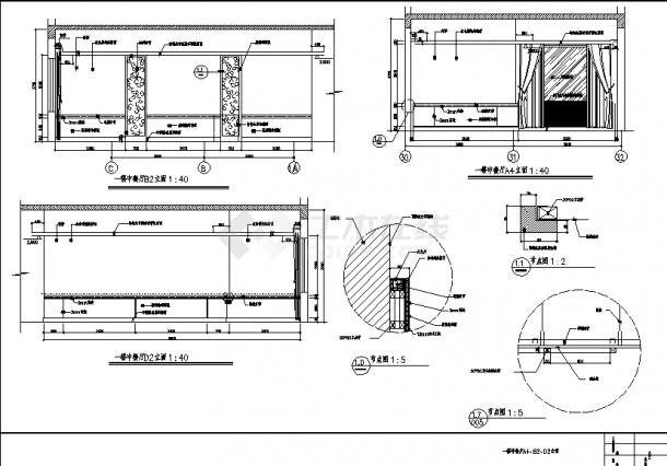 北京经典中式餐厅建筑设计施工cad图纸-图一