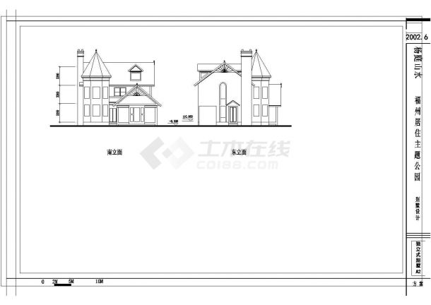 某宁溪小区别墅户型CAD全套设计平立面施工图-图一