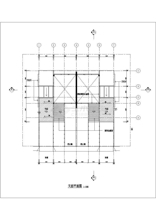 247平米三层混合结构高档私人别墅平立面设计CAD图纸（含天面层）-图一