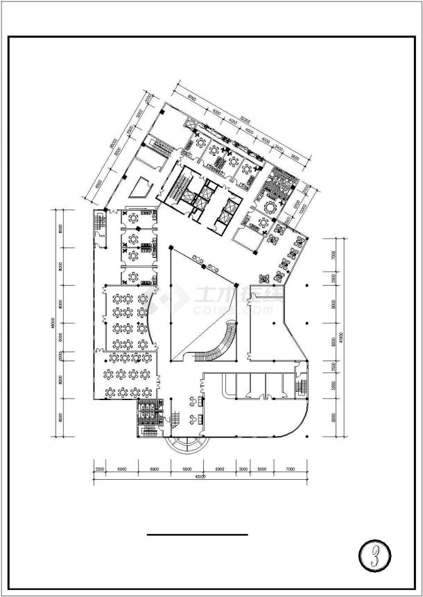 二十层宾馆建筑设计方案施工图-图二