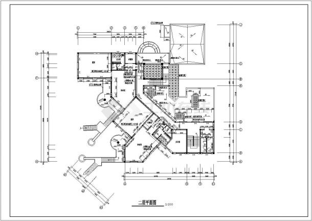 某城市金太阳小区幼儿园建筑工程设计CAD图（含建筑设计说明、门窗表）-图二