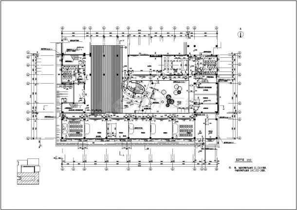 某城市珊瑚实验小区四层教学楼及校园景观规划建筑设计CAD图（含总平面图）-图二