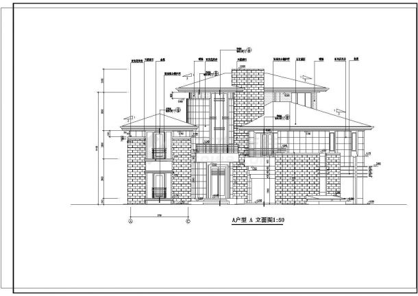 北京某经典别墅全套CAD详细设计完整施工图-图一