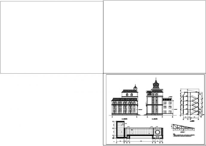 某地社保局建筑结构设计施工图效果图_图1