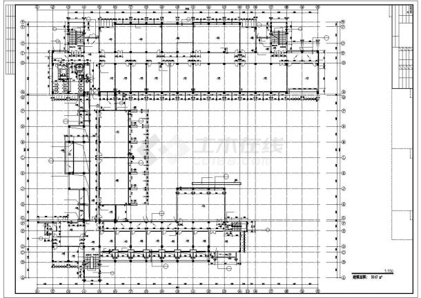 大学教学楼建筑设计施工CAD图-图二
