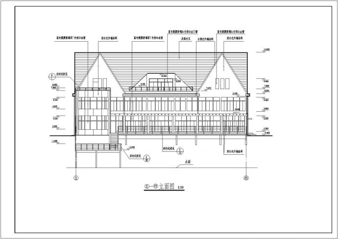 某雍龙府小区豪华别墅建筑CAD全套设计施工图_图1