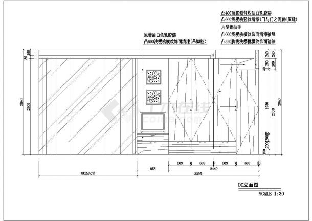 某中海花园小区豪华别墅CAD详细装修平立面图-图二