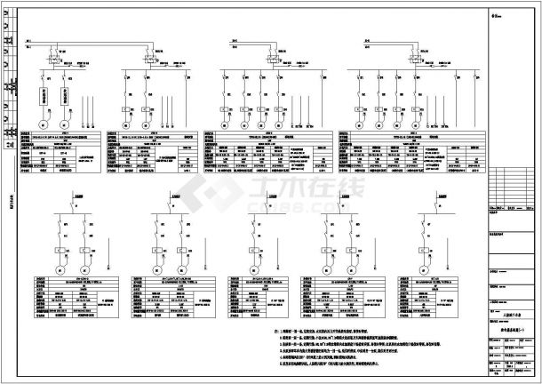 某地下一层汽车库配电设计cad全套电气施工图（含设计说明，含弱电及消防设计）-图二