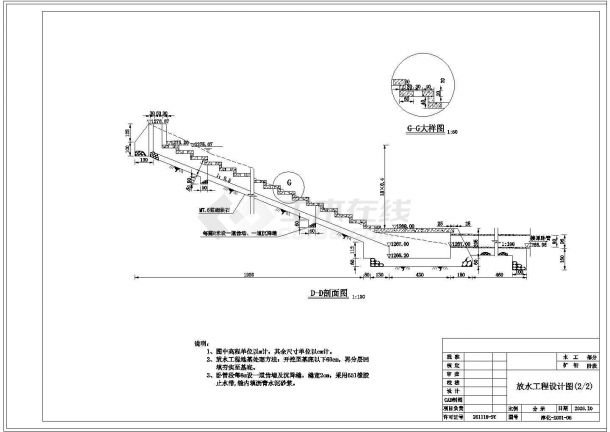 [陕西]小流域坝系清淤加固工程设计cad图-图二