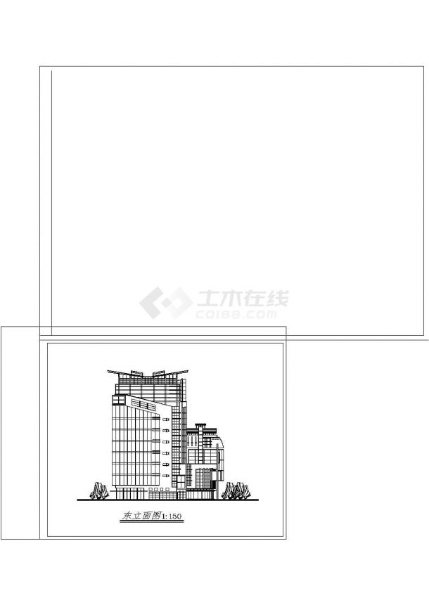 十层宾馆全套建筑设计施工图-图二