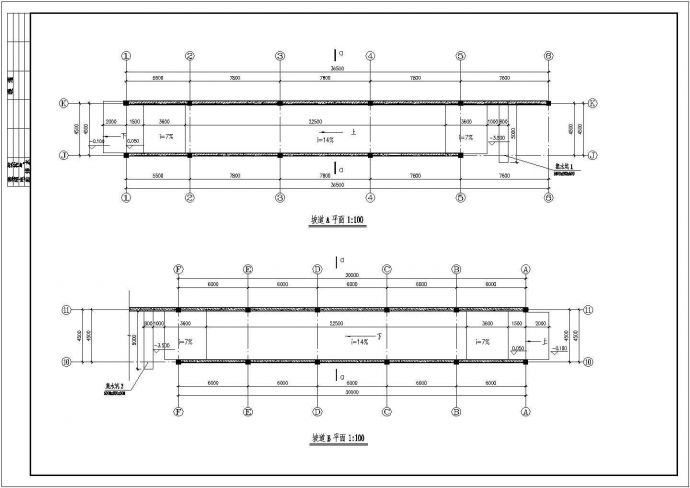 家和小区地下车库设计cad全套施工图（标注详细，10张图）_图1
