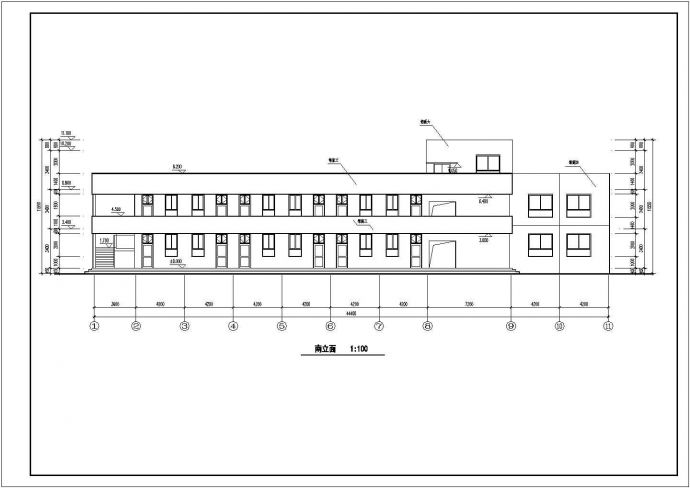 某城市希望小学校园用地面积7000多平米两层教学楼建筑工程设计CAD图（含总平面图）_图1