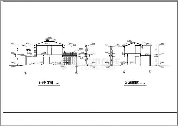 某欧式别墅全套CAD详细大样设计方案图-图二