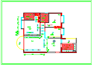某大两居室样板间室内精装修cad设计施工图_图1
