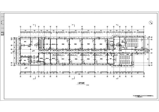 某地区钢花小区四层实训楼建筑方案设计CAD图（含平立剖）-图二