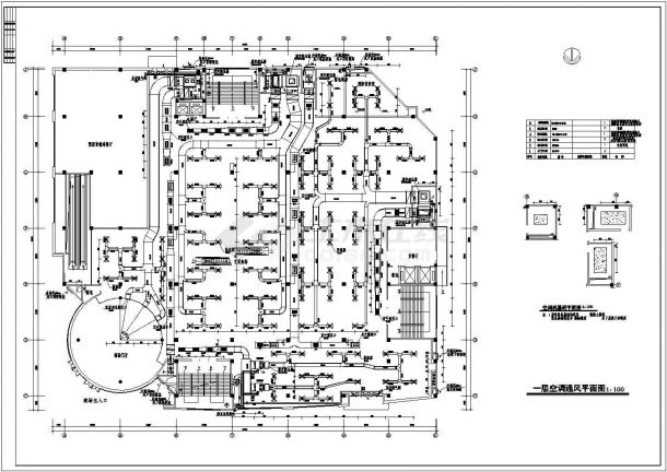 【苏州】某万达商业广场全套空调设计cad平面施工图(含设备基础平面图)-图二