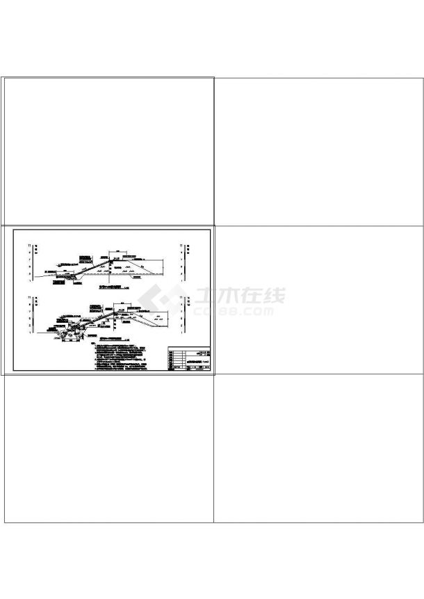 防洪堤工程全套cad施工图纸-图二