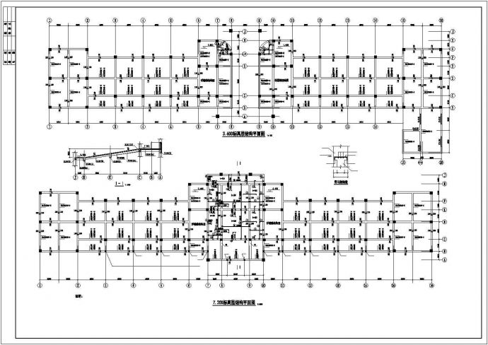 3294平米五层框架综合教学楼建筑设计cad图_图1