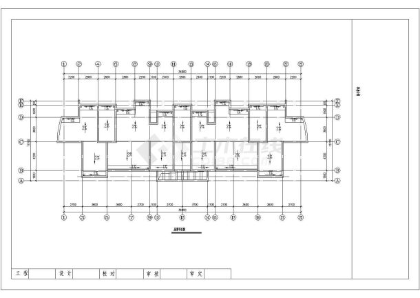 某地区五层单身公寓楼建筑全套设计施工详细方案CAD图纸-图一