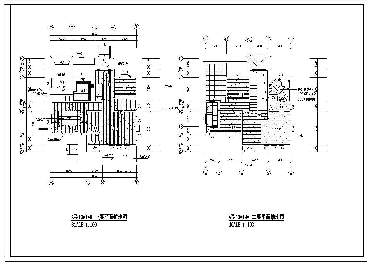 某梦圆小区别墅装修CAD详细大样设计竣工图
