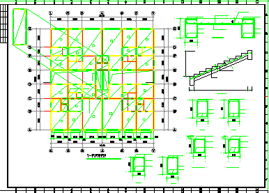 某底框住宅专混结构施工cad设计图_图1