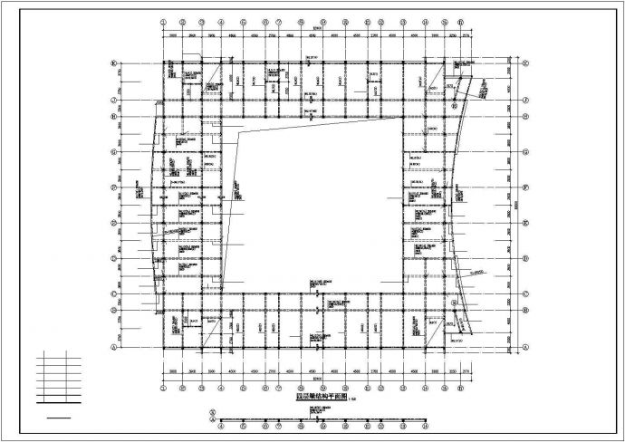 四层框架教学楼结构施工图（CAD、9张）_图1