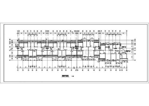 某地区六层跃层式建筑全套设计施工详细方案CAD图纸-图一