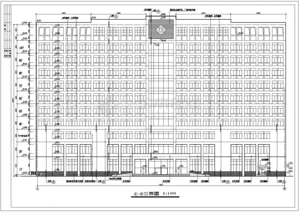 【杭州】某十层医院住宅楼全套建筑施工cad图（含节能设计）-图一