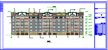 某多层住宅楼的全套建筑cad设计图纸-图二