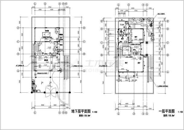 某金湖山庄别墅建筑CAD详细大样完整设计图-图一