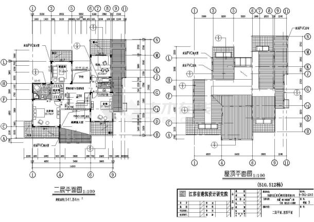 某住宅设计CAD详细全套别墅施工图-图二