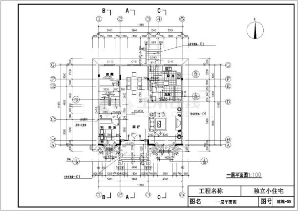 某完整豪华欧式别墅CAD设计大样完整平面施工图-图一