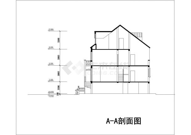 中山市某桂福村某3+4层两套框架结构乡村别墅平立面设计CAD图纸-图一