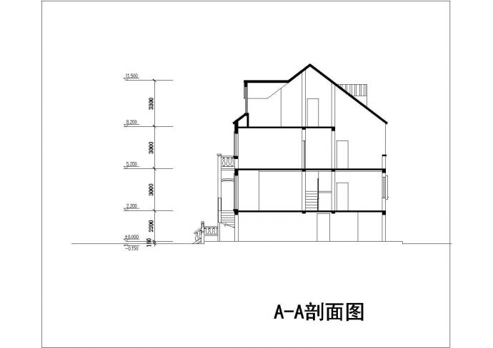 中山市某桂福村某3+4层两套框架结构乡村别墅平立面设计CAD图纸_图1
