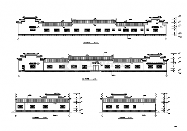观光农业园餐厅扩展工程建筑设计施工cad图纸-图二