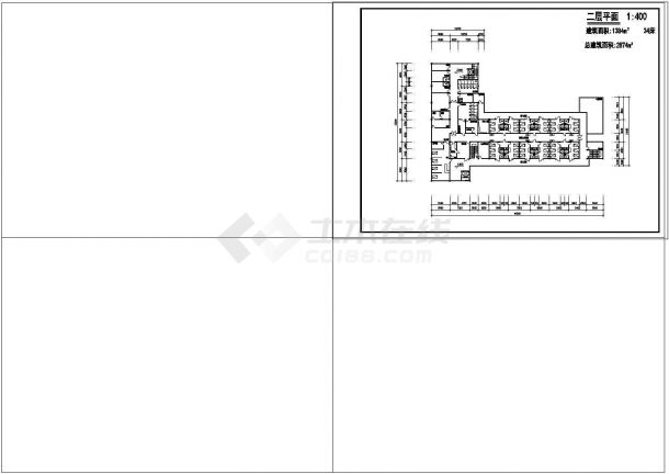 韶关粤北第二人民医院传染病房楼设计cad方案图纸-图二