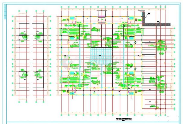 某地电子电器物流港中央空调设计cad施工图-图二