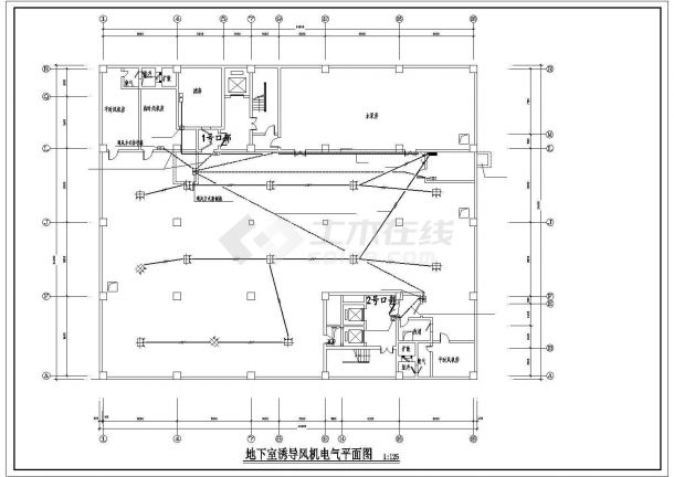 某地区地下人防车库全套电气设计施工图-图二