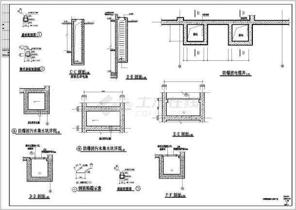 地下室人防建筑施工CAD图-图二