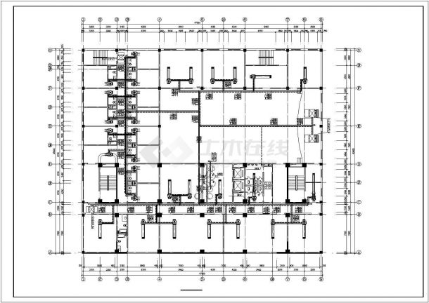 宾馆整套空调管线设计cad施工平面图-图二