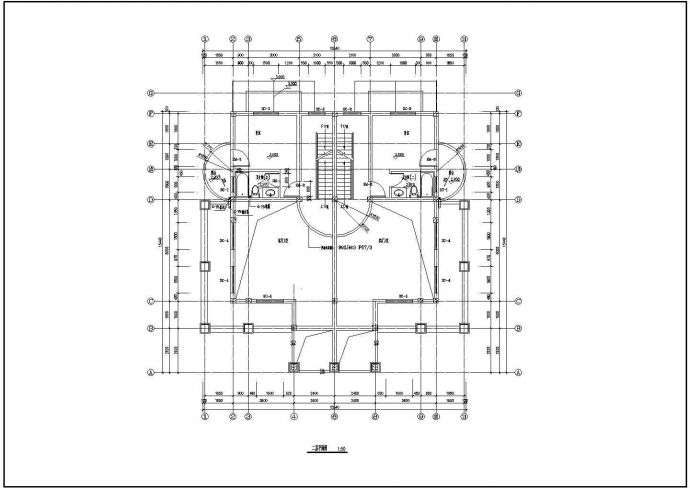 某翡翠公园双拼别墅建筑CAD详细大样完整设计图_图1