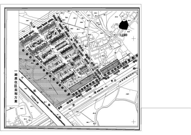 某居住区规划CAD完整全套详细平面方案-图一