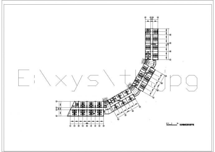 某六层宾馆建筑方案图纸（知名设计院设计）_图1