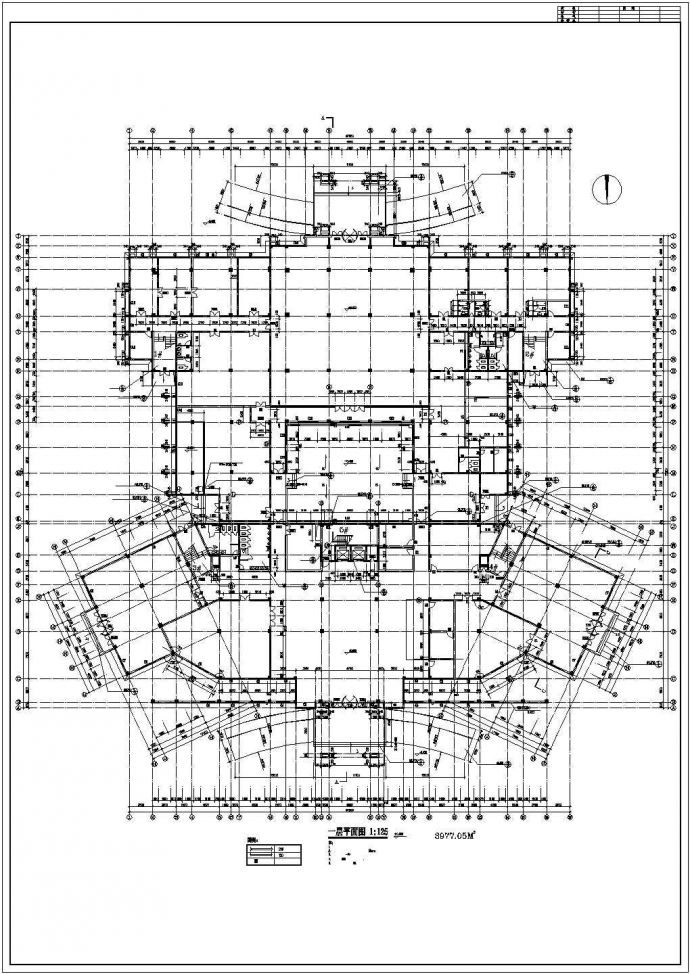某五层宾馆建筑方案图纸（知名设计院设计）_图1